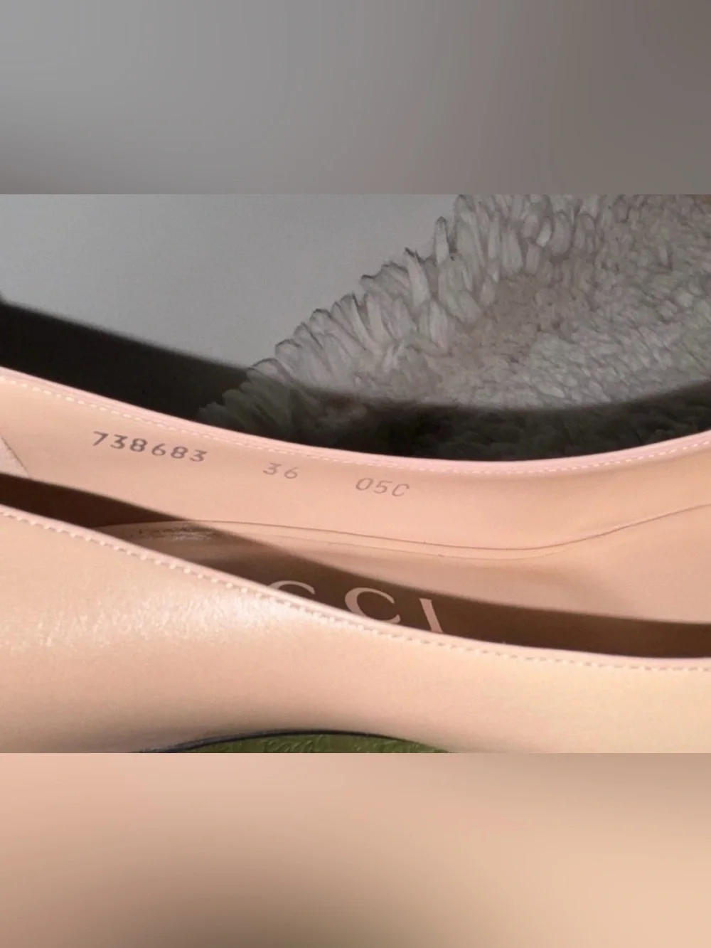 Gucci Leather Pointed Toe Double G Mid-Heel Slip On Pump Women’s Size 6 - Picture 5 of 10